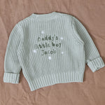 Personalised Little Boy Sage Cardigan