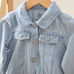 Personalised Flower Stonewash Denim Jacket