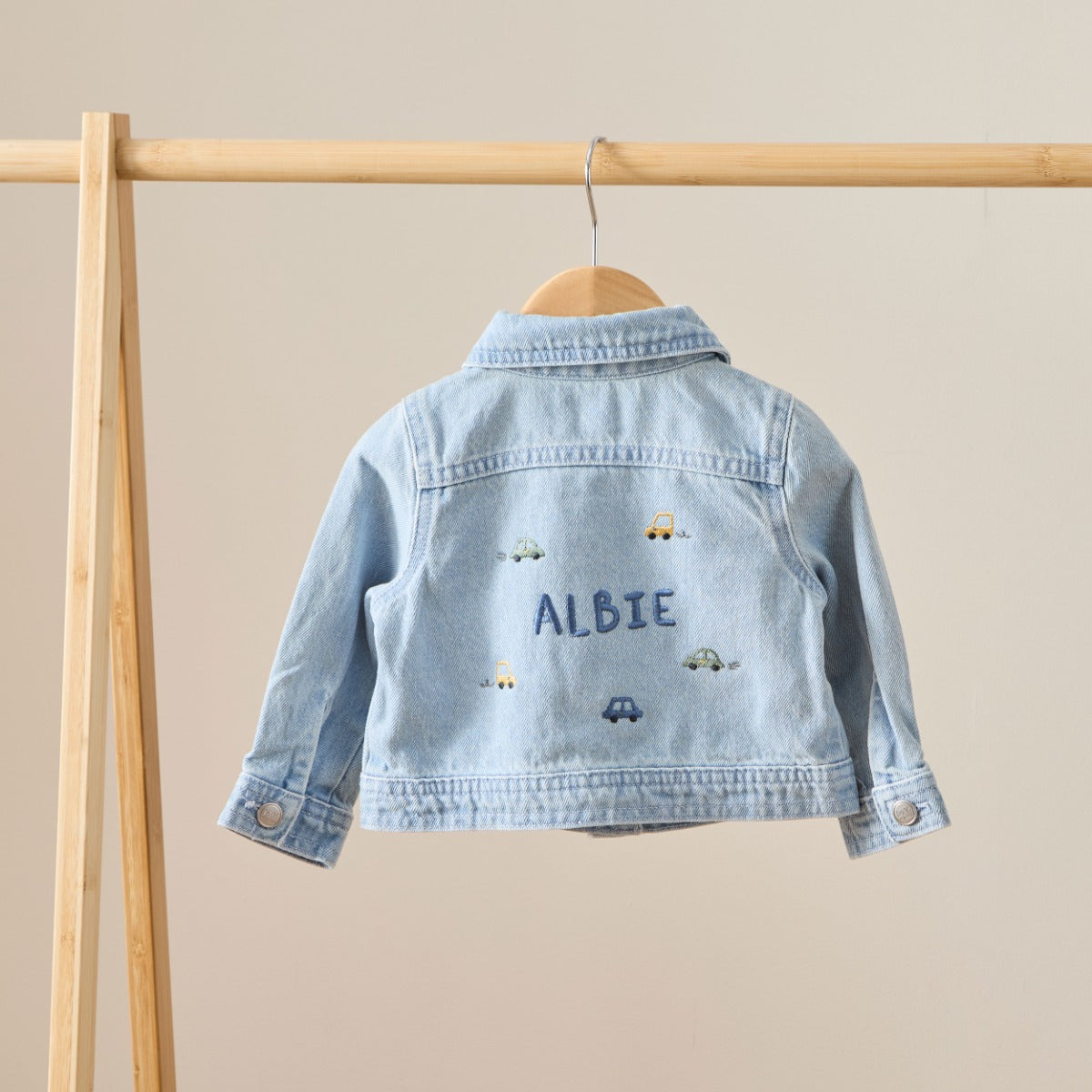 Personalised Car Stonewash Denim Jacket