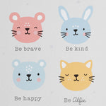 Personalised Furry Friends Children's Room Print Close Up