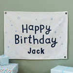 Personalised Blue Party Time Birthday Wall Hanging