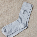 Personalised Best Dad Father's Day Light Grey Socks