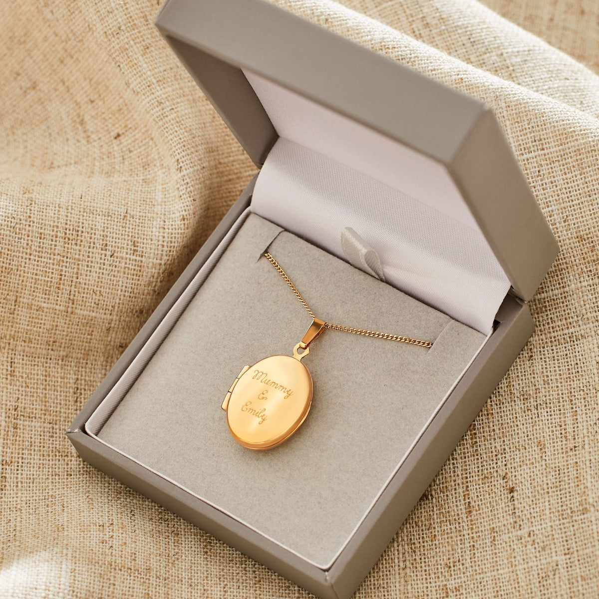 Personalised 18ct Gold Plated Locket Necklace