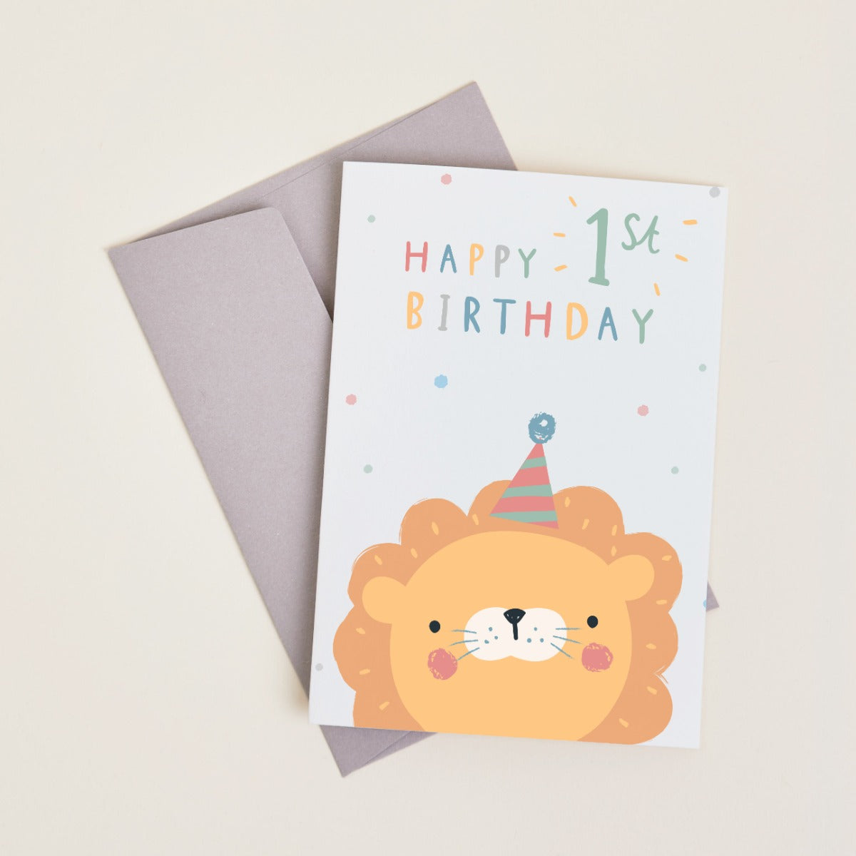 Personalised Little Lion's 1st Birthday Card