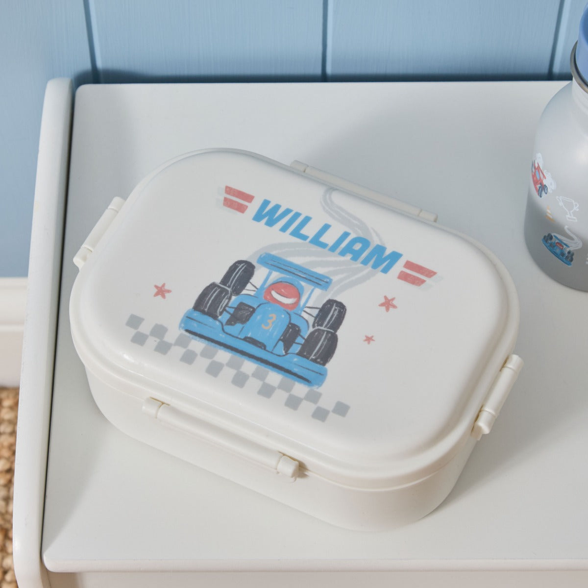 Personalised Race Car Neutral Lunchbox