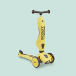 Personalised Scoot and Ride Yellow Highway Kick 1 Scooter & Helmet Gift Set