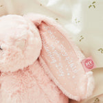 Personalised Christening Day Pink Bunny Soft Toy