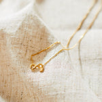 Personalised Gold Round Adults Necklace