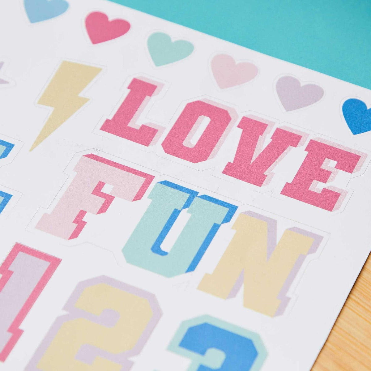My Kids Personalised Pink Varsity Sticker Sheets
