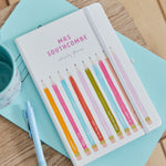 Personalised Thank You Teacher Pencil Stripe Notebook