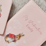 Personalised Flopsy™ Bunny Pink Passport Holder & Luggage Tag Set
