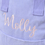 Personalised Big Name Lilac Cord Mini Backpack