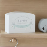 Personalised Dove Christening Wooden Money Box