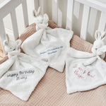 Personalised White Super Soft Bunny Comforter