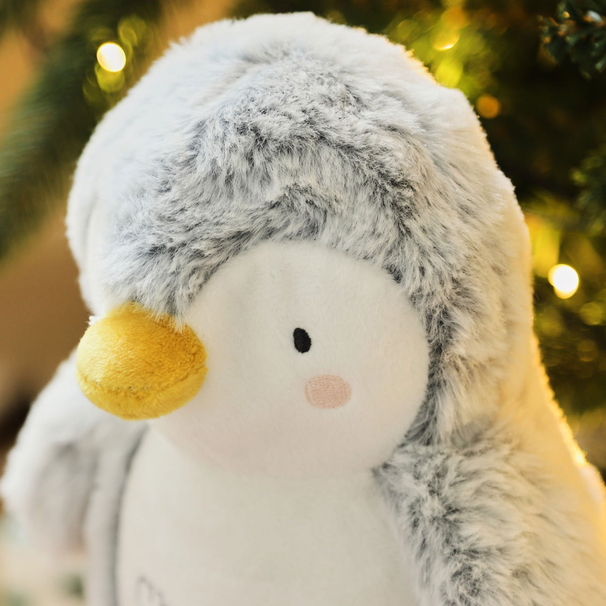 Personalised Grey Penguin Soft Toy