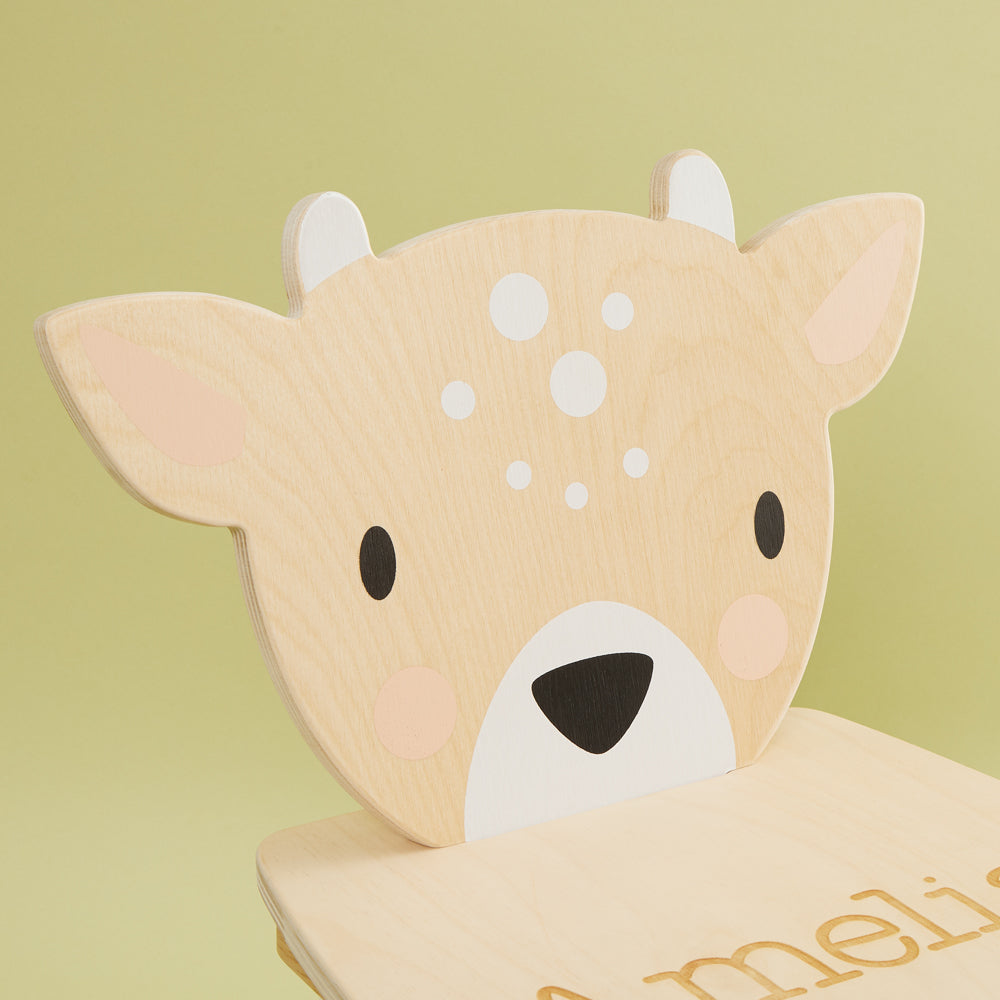 Personalised Deer Design Children's Chair
- Head Detail
