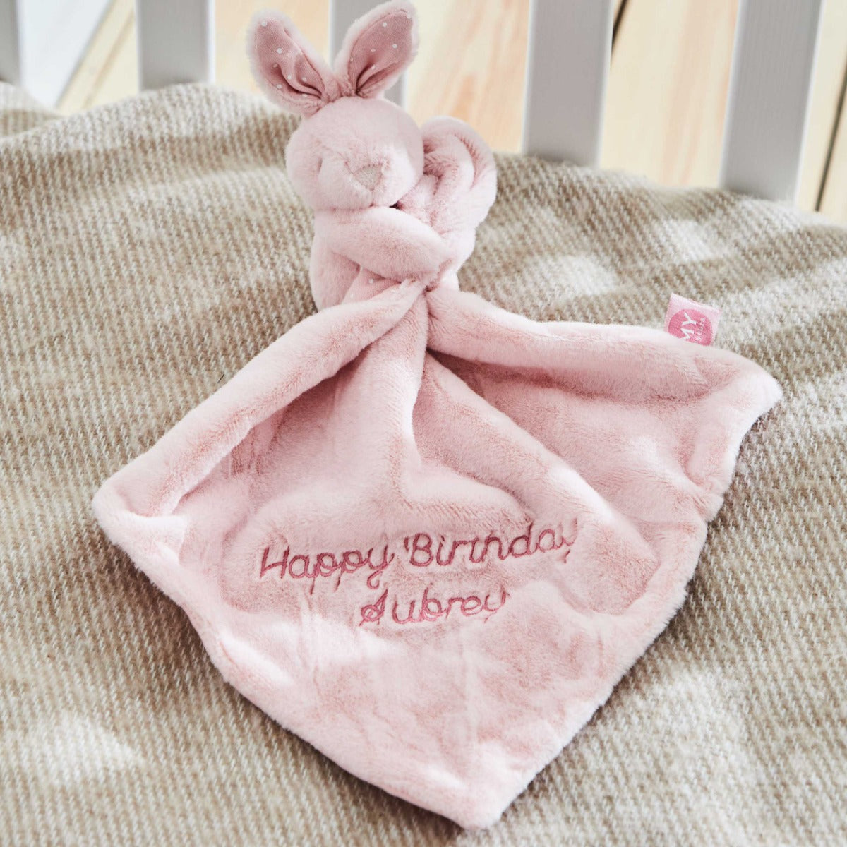 Personalised Pink Bunny Comforter