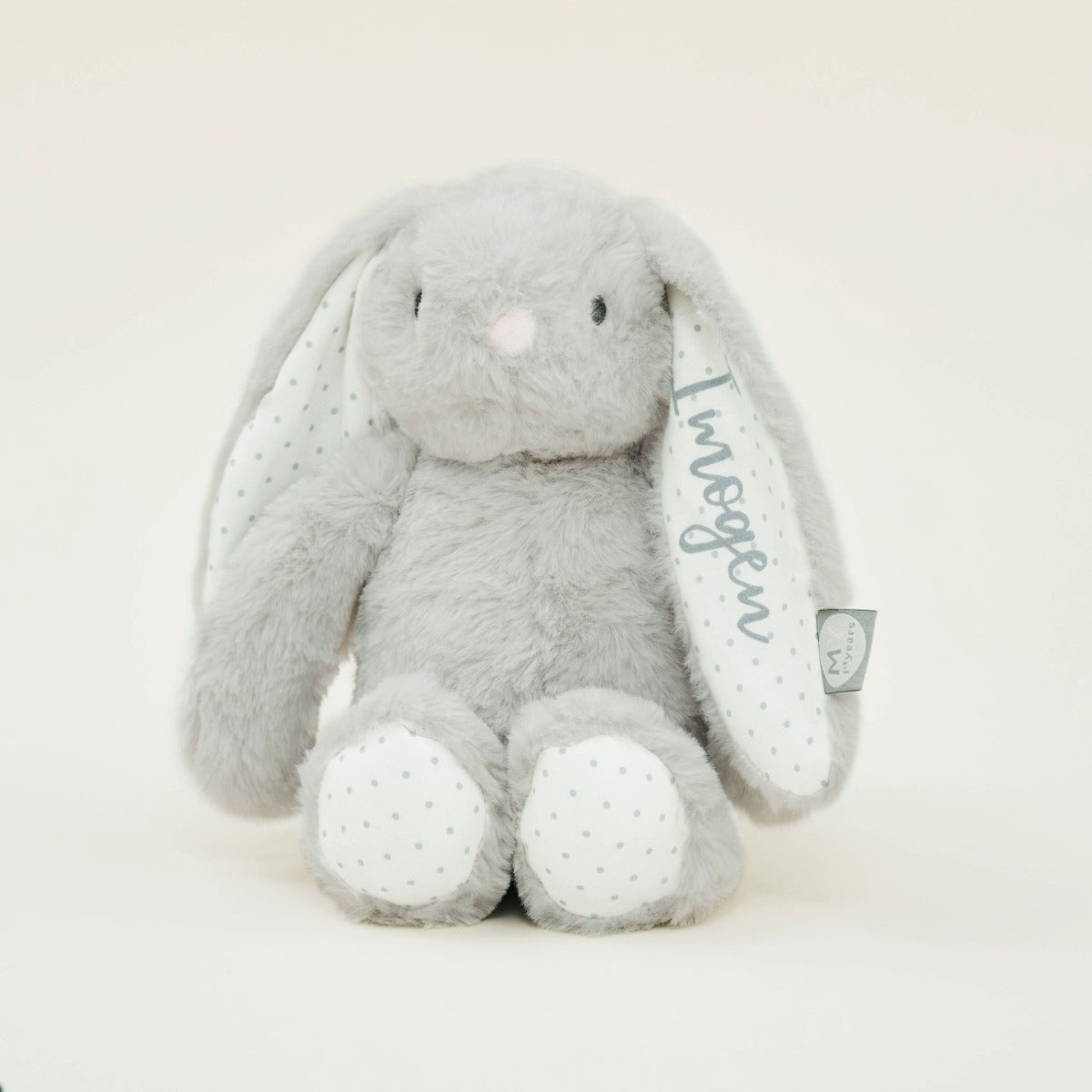 Personalised Grey Bunny Soft Toy For Gift Set