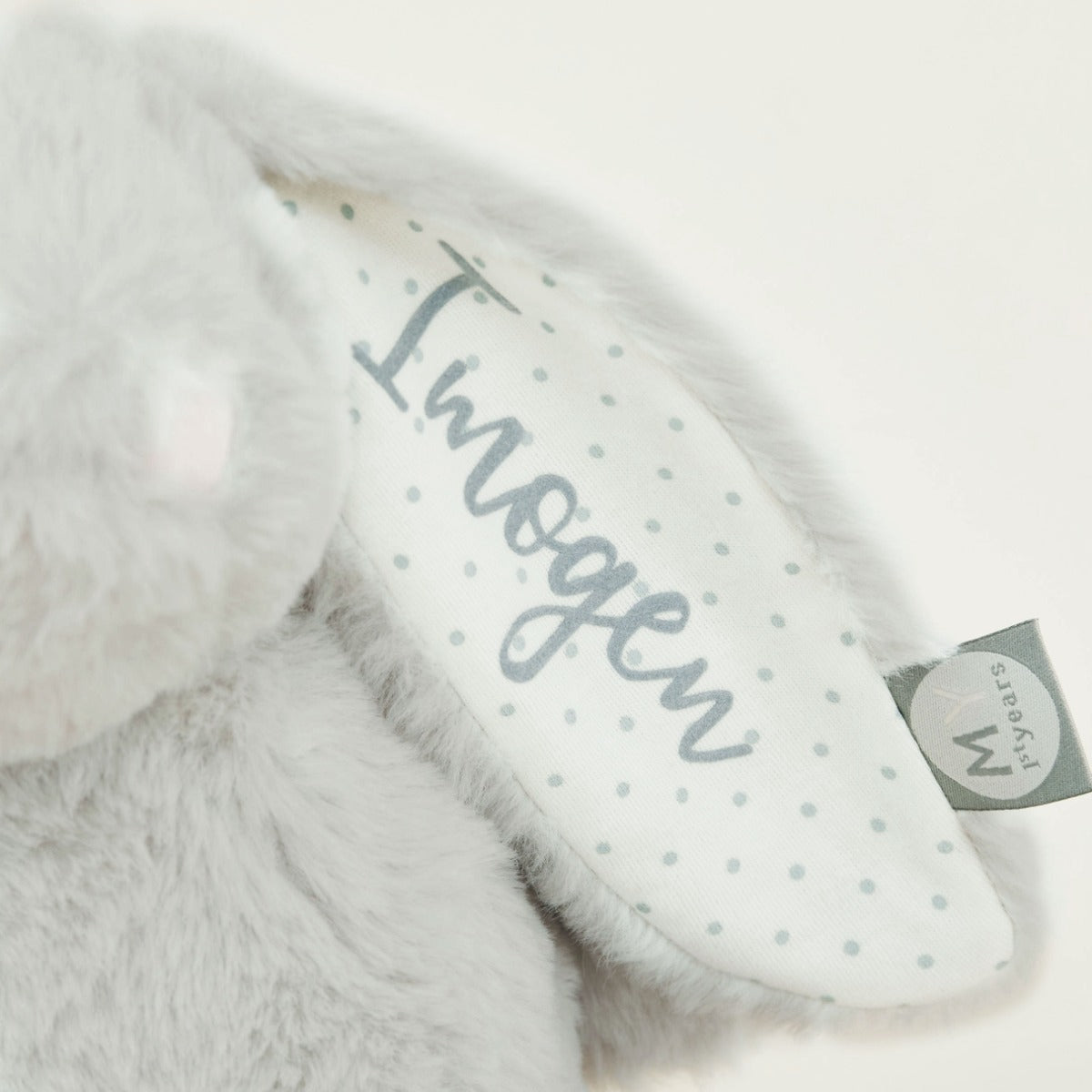 Personalised Grey Bunny Soft Toy For Gift Set