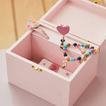 Personalised Wooden Safari Pink Jewellery Box FSC®