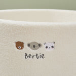 Personalised Mini Mono Teddy Cream Ball Pit