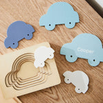 Personalised Blue Car Puzzle Toy FSC®