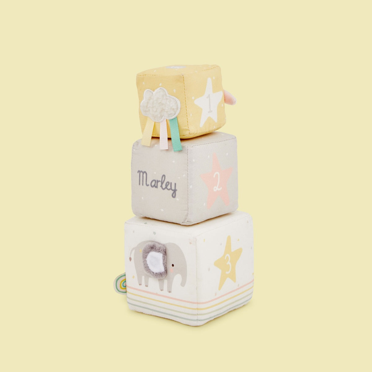 Personalised Plush Animal Stacking Cubes