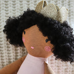 Personalised Ballerina Doll with Dark Curly Hair