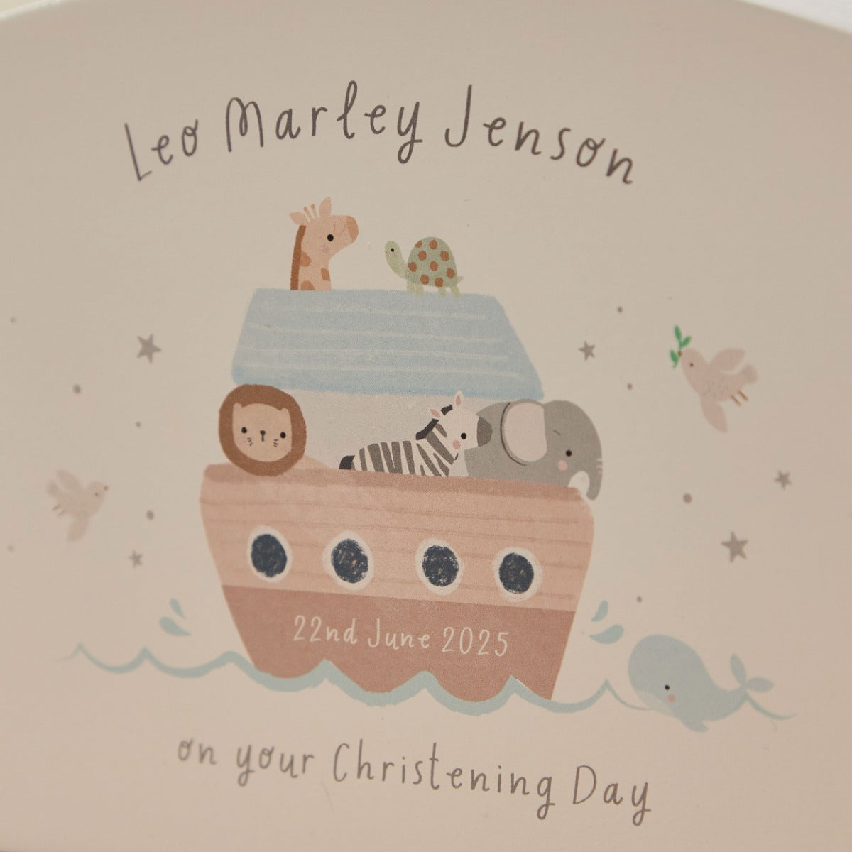 Personalised Noah's Ark Christening Money Box FSC®