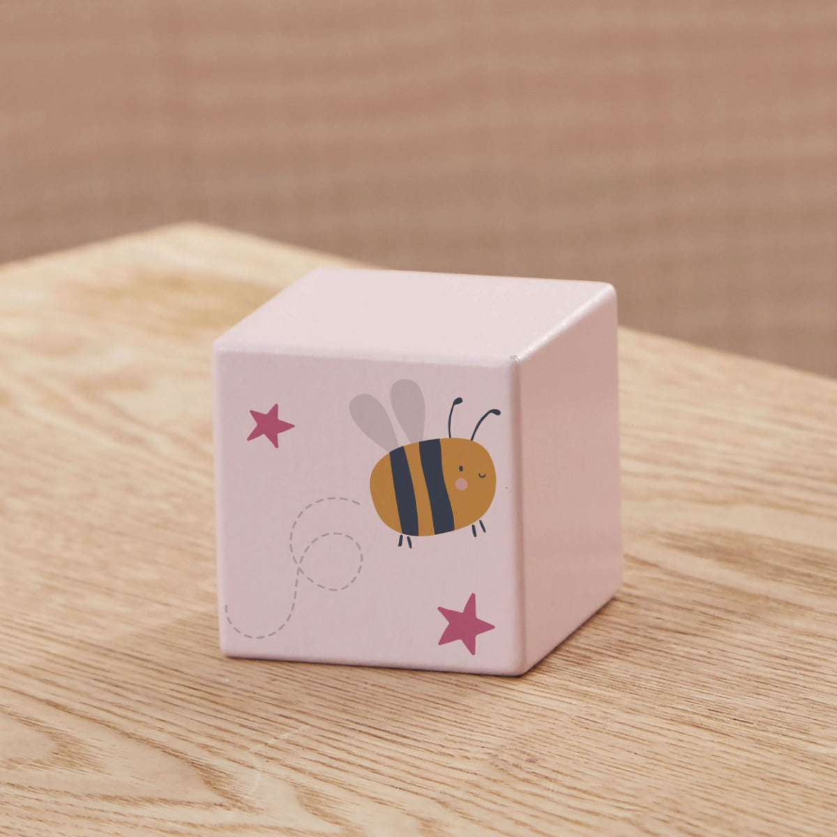 Pink Wooden Bumblee Block FSC®