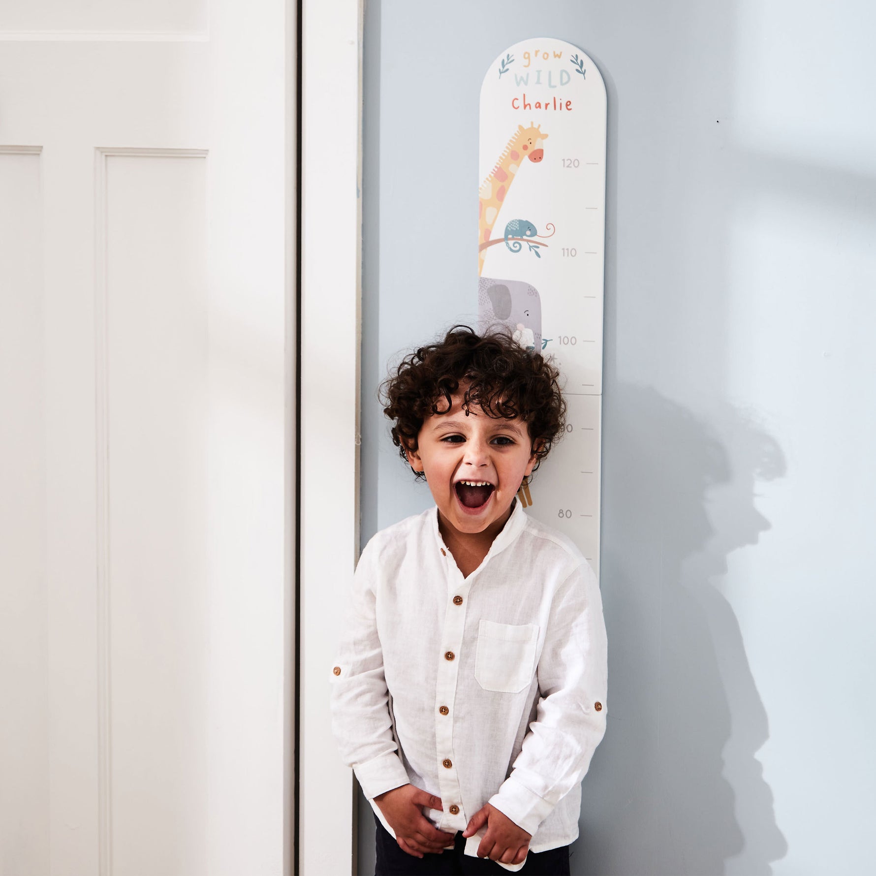 Personalised Safari Wooden Height Chart FSC®