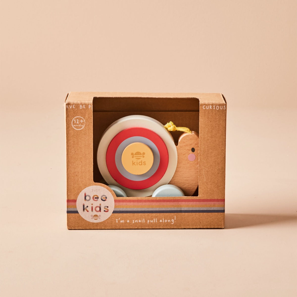 Personalised Just Bee Kids Wooden Pull-Along Snail