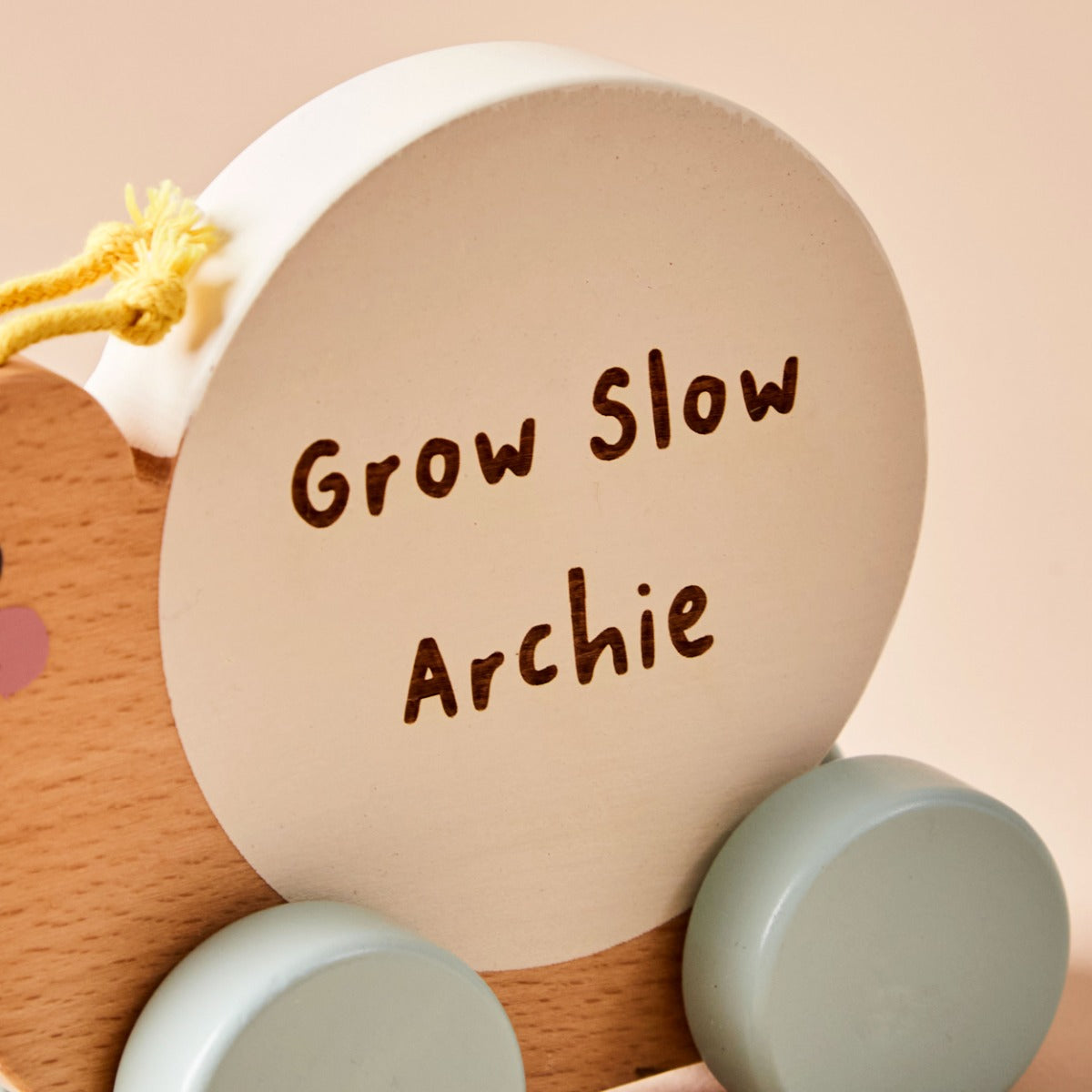 Personalised Just Bee Kids Wooden Pull-Along Snail