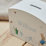 Personalised Blue Peter Rabbit Money Box FSC®