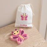 Personalised Orange Tree Toys Butterfly Wooden Puzzle
