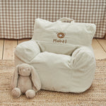 Personalised Bear Ecru Bean Bag Filled Chair 