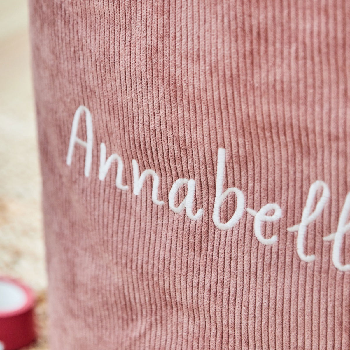 Personalised Large Pink Cord Storage Bag