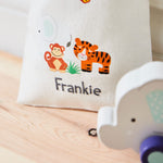 Personalised Orange Tree Toys Wooden Push-Along Elephant Toy
