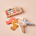 Personalised Just Bee Kids Wooden Phone & Keys Toy Set 