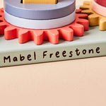 Personalised Just Bee Kids Wooden Turning Cog Toy FSC®