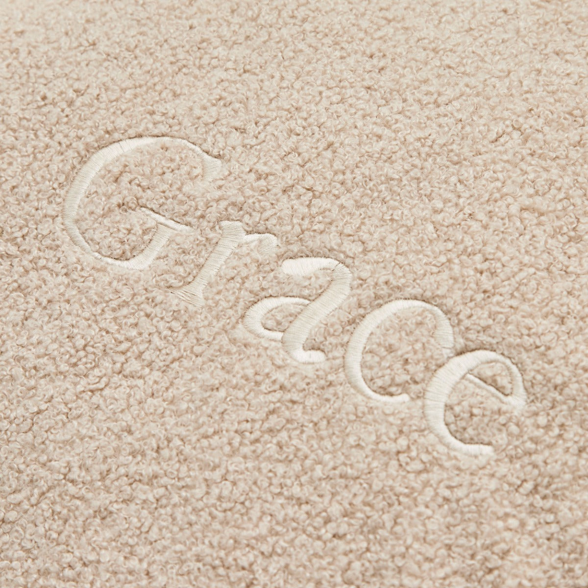 Personalised Caramel Name Bean Bag Foot Stool