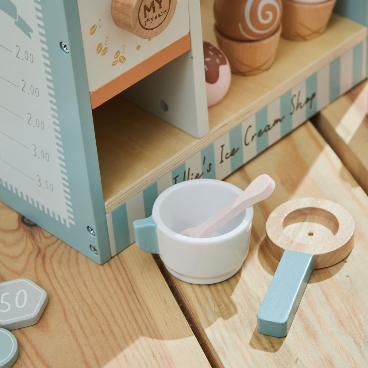 Personalised Table Top Ice Cream Shop Toy FSC®