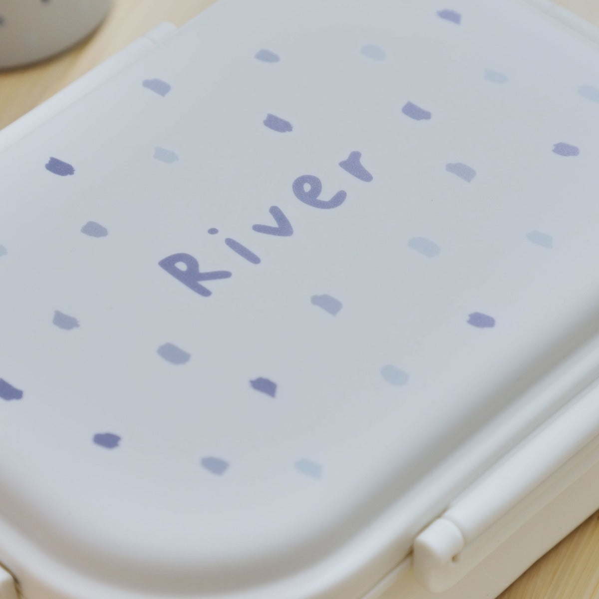 Personalised Blue Spot Lunch Box 