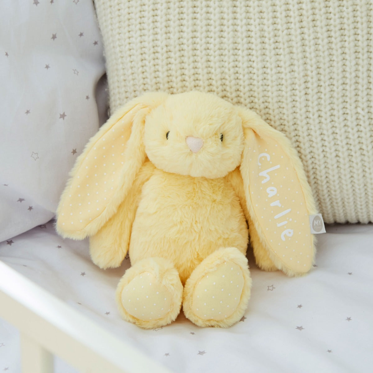 Personalised Sunshine Yellow Bunny Soft Toy