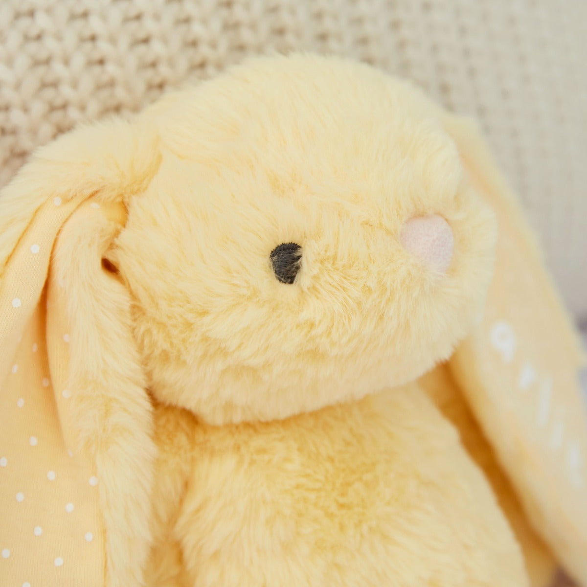 Personalised Sunshine Yellow Bunny Soft Toy