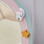 Personalised Janod Unicorn Wooden Dressing Table & Accessories 