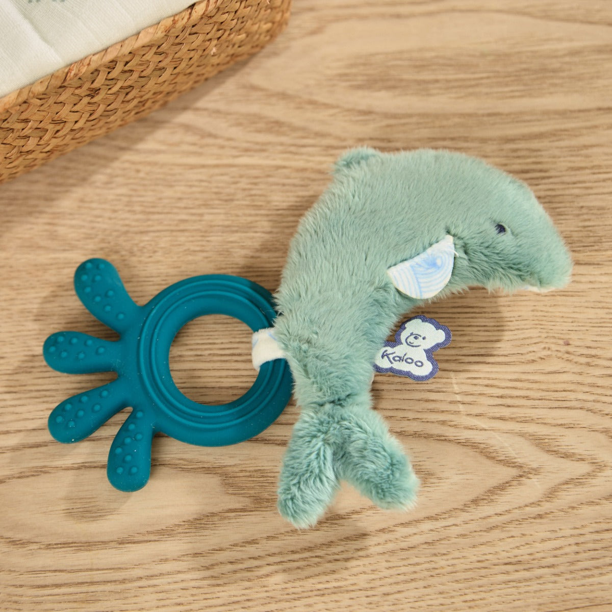 Personalised Kaloo Dolphin Silicone Baby Teether 
