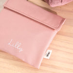 Personalised Citron Ballerina Print Pink Reusable Sandwich Bags Set