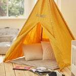 Personalised Kids Concept Letter Patch Embroidered Yellow Tent