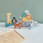 Personalised Wooden Safari Zoo Stacker Puzzle Toy FSC®